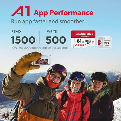 [] 64GB 2-Pack Micro SD Card, Camera Plus, Microsdxc Memory Card for Wyze, Video Camera, Security Camera, Smartphone, Fire Tablet, 4K Video Recording, UHS-I U3 A1 V30, 95Mb/S, with Adapter