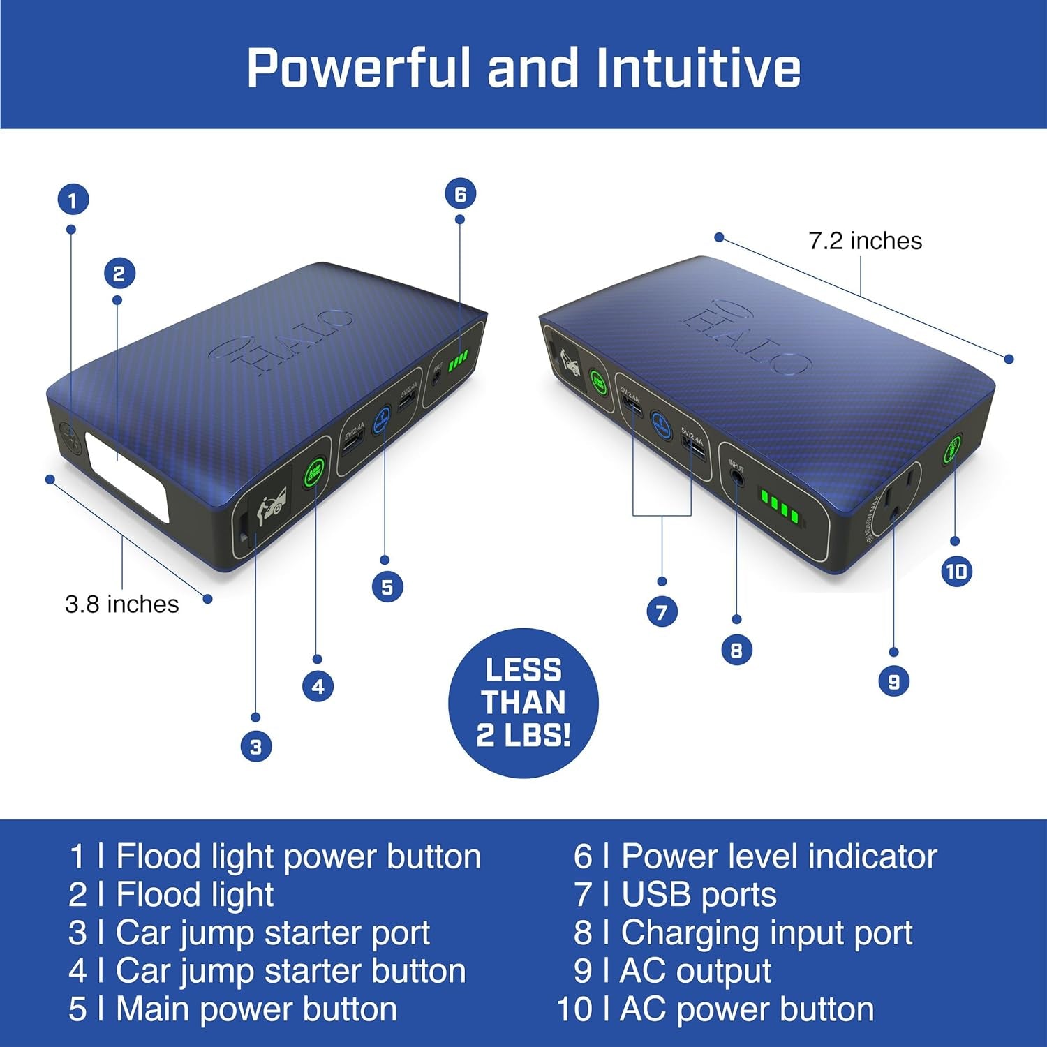 Bolt 58830 Mwh Portable Phone Laptop Charger Car Jump Starter with AC Outlet and Car Charger - Rose Gold