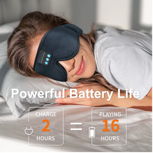 Dreamtune 3D: Bluetooth Sleep Mask with Wireless Headset & Adjustable Eye Cover